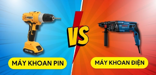Nên mua máy khoan pin hay máy khoan điện?